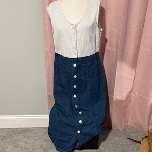 Cotton Dress Western Style Denim Woman’s Dress size 12